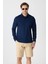 Erkek Polo Yaka Uzun Kollu Sweatshirt - Lacivert 7