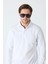 Erkek Polo Yaka Uzun Kollu Sweatshirt - Beyaz 3