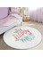 Happy Princess Yuvarlak Çocuk Halısı – Kaymaz Tabanlı, Makinede Yıkanabilir 2