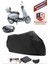 Arora Ar 50 Cappuccino Branda Siyah Arka Çanta Uyumlu(Topcase) Motosiket Brandası Motor Örtüsü Çadır Su Geçirmez Motosiklet Kılıfı Motor Brandası,lastikli,taşıma Torbalı 1