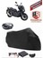 Kanuni Seha 150 Branda Siyah Arka Çanta Uyumlu(Topcase) Motosiket Brandası Motor Örtüsü Çadır Su Geçirmez Motosiklet Kılıfı Motor Brandası,lastikli,taşıma Torbalı 1