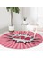 Pop Art Love Desenli Kaymaz Tabanlı Yuvarlak Halı 5