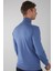 Erkek Basic Yarım Balıkçı Yaka Triko Indıgo TR23KNOS23210_D66 2