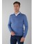 Tr 24201 Düğmeli Polo Yaka Triko Indıgo TR24K24201_D66 5