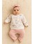 Kız Bebek Kuğu Desenli 2 Iplik Alt & Üst Takım 3-4 Yaş 1