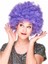 Mor Renk Kıvırcık Afro Bonus Peruk Parti Peruğu (3791) 1