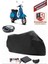 Vespa Px 150 Branda Siyah Arka Çanta Uyumlu(Topcase) Motosiket Brandası Motor Örtüsü Çadır Su Geçirmez Motosiklet Kılıfı Motor Brandası,lastikli,taşıma Torbalı 1