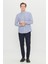 Pamuklu Tailored Slim Fit Dar Kesim Düğmeli Klasik Yaka Çizgili Gömlek 2