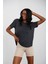 Kadın Yuvarlak Yaka Kol Etek Lazer Kesim Modal T-Shirt 6