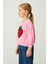 Kız Çocuk Bisiklet Yaka Uzun Kollu Pembe Çilek Desenli Rahat Kalıp Sweatshirt - Kız Çocuk Sweatshirt 2
