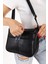 Kadın Yumuşak Dokulu Çok Bölmeli Günlük Siyah Omuz Çantası 6