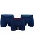 Erkek Lacivert Desenli 3 Lü Premium Collection Modal Boxer 3M252 1