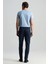 Saf Pamuk Lacivert Regular Fit Chino Pantolon 3