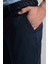 Saf Pamuk Lacivert Regular Fit Chino Pantolon 4