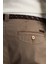 Saf Pamuk Tütün Rengi Regular Fit Chino Pantolon 4
