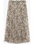 Standart Bel Desenli Pileli Midi Şifon Etek 6WAK70083UW 1