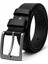 Hakiki Deri Kumaş Pantolon Kemeri Siyah Nikel Tokalı /3.3 cm 1