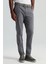 Saf Pamuk Orta Gri Regular Fit Chino Pantolon 1