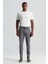 Saf Pamuk Orta Gri Regular Fit Chino Pantolon 2