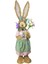 Hasır Paskalya Çiçekli Elbiseli Kız Tavşan Yeşil Pembe 80 cm 1