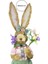 Hasır Paskalya Çiçekli Elbiseli Kız Tavşan Yeşil Pembe 80 cm 4