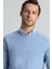 Merino Yün Açık Mavi Bisiklet Yaka Triko 2