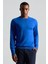 Merino Yün Mavi Bisiklet Yaka Triko 1