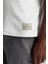 Saf Pamuk Bisiklet Yaka Beyaz Basic T-Shirt 3