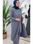 Kadın Tesettür 3'lü Takım, Içlik Tunik & Pantolon & Abaya 3