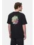 Char Siyah Bisiklet Yaka Baskılı Oversize Erkek Tshirt 3