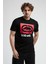 Harrıs Siyah Bisiklet Yaka Baskılı Standard Fit Erkek Tshirt 4