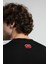 Harrıs Siyah Bisiklet Yaka Baskılı Standard Fit Erkek Tshirt 5