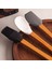 Daily - 3'lü Bambu Saplı Silikon Spatula Seti 21 cm Mutfak Seti Kaşık Spatula Seti 2