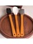 Daily - 3'lü Bambu Saplı Silikon Spatula Seti 21 cm Mutfak Seti Kaşık Spatula Seti 3