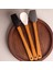 Daily - 3'lü Bambu Saplı Silikon Spatula Seti 21 cm Mutfak Seti Kaşık Spatula Seti 4