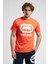 Marc Turuncu Bisiklet Yaka Baskılı Standard Fit Erkek Tshirt 1