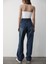 Kadın Yüksek Bel Geniş Paça Jean Pantolon 5