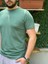 Regular Fit Bisiklet Yaka %100 Pamuk Kısa Kol Unisex Basic Yeşil Tişört 4
