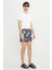 Standart Fit Normal Kesim Cepli Hızlı Kuruyan Desenli Mayo Deniz Şortu 4