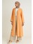 42877 Içi Bluz Sıfır Kol Üst Kimono Yankarın Yırtmaçlı Baskı Detayylı Pantolon Beli Lastikli Üçlü Spor Takım #02-25# 1