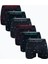 Erkek Siyah Desenli 6 Lı Premium Collection Modal Boxer 6M252 1