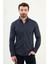 Çizgili Slim Fit Yün Erkek Gömlek 1
