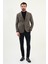 Ekoseli Slim Fit Mono Yaka Yün Erkek Ceket 3