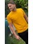 Regular Fit Bisiklet Yaka %100 Pamuk Kısa Kol Unisex Basic Sarı Tişört 5