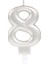 8 Rakam Mum Gümüş Renk (4915) 1