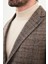 Ekoseli Slim Fit Mono Yaka Yün Erkek Ceket 2