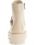 Kadın Yanzy2 Metal Aksesuarlı Kalın Tabanlı Bot - Krem 3