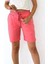 Unisex Beli Bağlamalı Pamuklu Cepli Pembe Şort 5