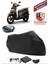 Sym Hd Evo 200 Branda Siyah Arka Çanta Uyumlu(Topcase) Motosiket Brandası Motor Örtüsü Çadır Su Geçirmez Motosiklet Kılıfı Motor Brandası,lastikli,taşıma Torbalı 1