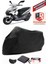 Sym Vs 150 Branda Siyah Motosiket Brandası Motor Örtüsü Çadır Su Geçirmez Motosiklet Kılıfı Motor Brandası,lastikli,taşıma Torbalı 1